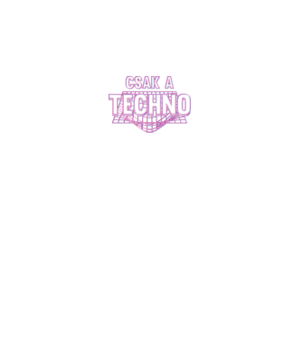 Csak a techno minta fekete pólón
