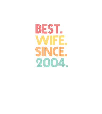 best wife since 2004 retro minta fekete pólón