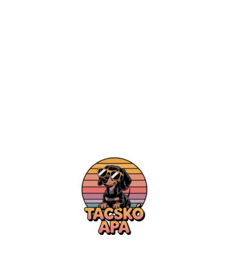 Tacskó apa minta fehér pólón