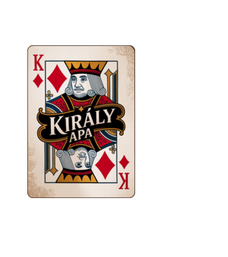 Király Apa minta fekete pólón