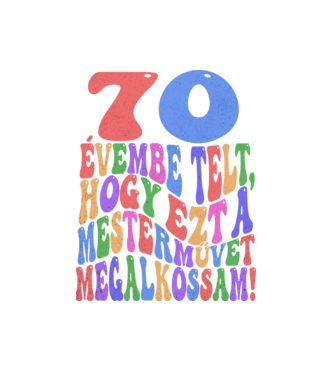 Mestermű megalkotása 70 minta fehér pólón