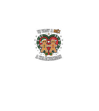 Te vagy a méz a kalácsomban Páros minta fekete pólón