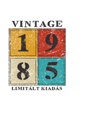 Vintage limitált - 1985 minta fekete pólón