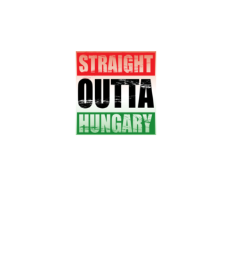 Straight Outta Hungary minta fekete pólón