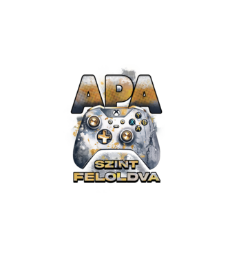 Apa szint feloldva minta fehér pólón