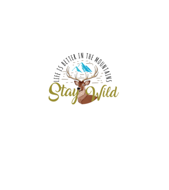 Stay wild szarvas minta fehér pólón