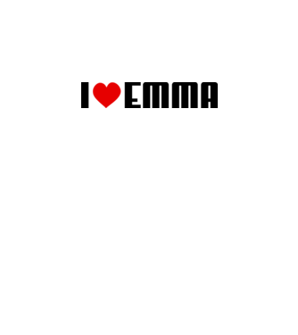 I love Emma minta fehér pólón
