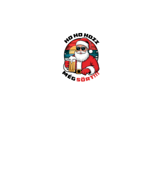 Ho ho hozz még sört mikulás fehér pólóra minta királykék pólón