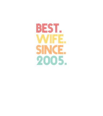 best wife since 2005 retro minta fekete pólón
