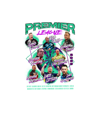 DARTS premier league 25 minta fekete pólón
