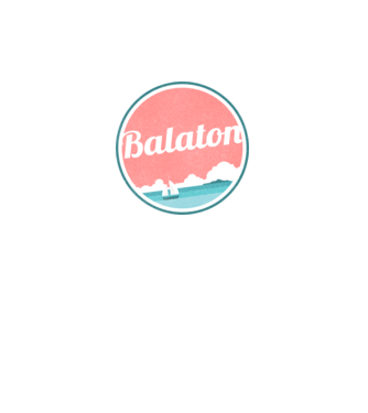 Balaton retro badge vitorlás minta királykék pólón
