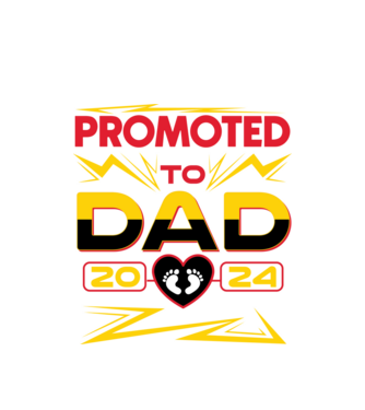 Promoted to dad minta fehér pólón