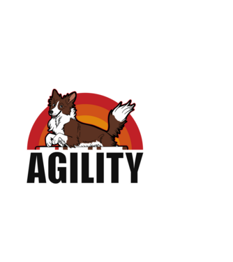 Agility retro minta világoskék pólón