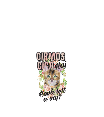 Cirmos cica minta homokszín pólón