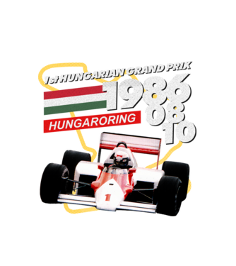 1986 hungaroring minta fehér pólón