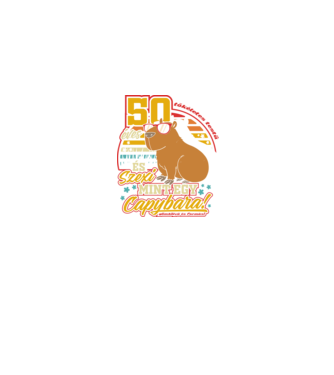 Szexi Szülinapos Capybara 50 éves minta farmerkék pólón