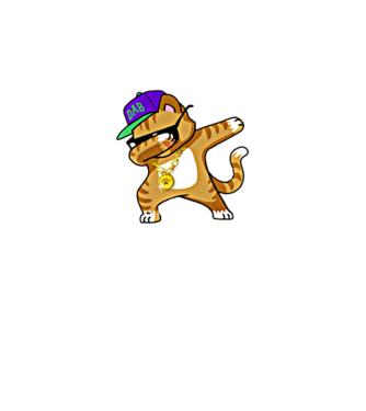 Cool Cat DAB minta sötétszürke pólón