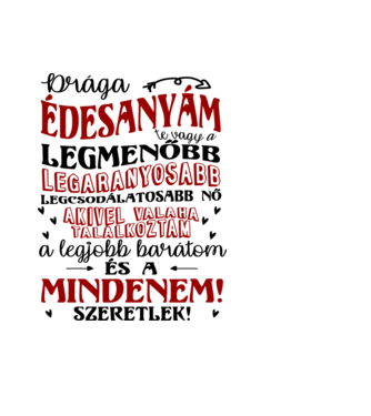 Drága anya minta fekete pólón