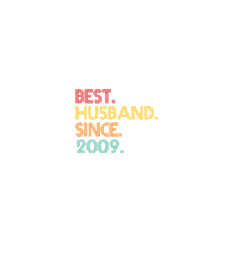best husband since 2009 retro minta fekete pólón