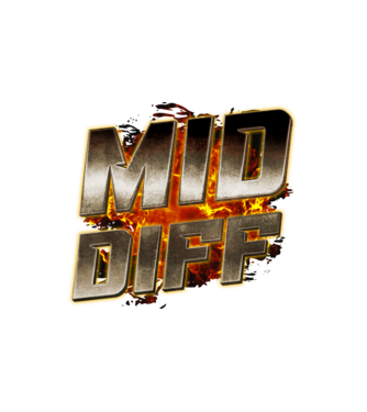 MID DIFF metalic fire minta fehér pólón