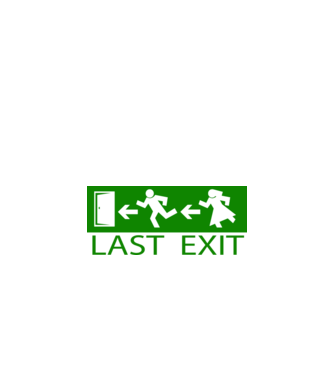 Last Exit minta királykék pólón