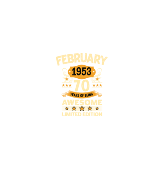 February 1953 70 years of being limited edition minta fekete pólón