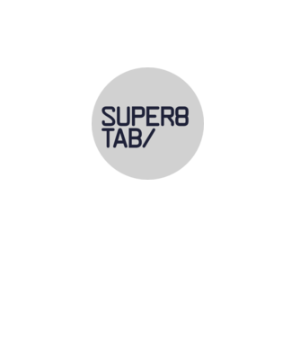 Super8 & Tab minta fekete pólón