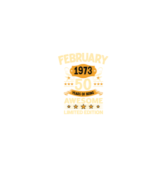 February 1973 50 years of being limited edition minta királykék pólón