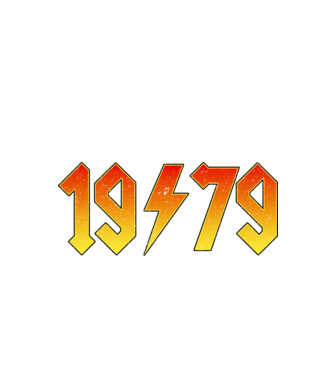 Rock születésnap 1979 Szeptember minta fekete pólón