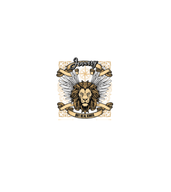 KINGS ARE BORN 2015 - JANUÁR minta fekete pólón