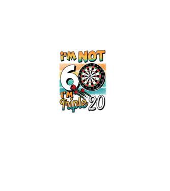Darts Birthday 60 years old minta fekete pólón