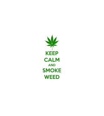Keep calm - SMOKE WEED minta szürke pólón