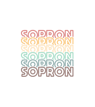 Sopron sorszöveg minta fehér pólón