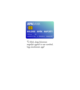ApaBank minta fehér pólón