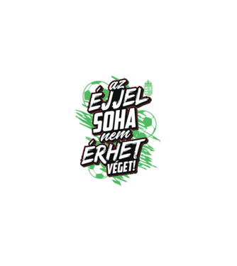 Az éjjel soha nem érhet véget labdák minta fehér pólón