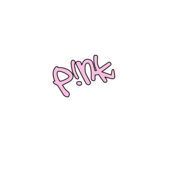 PINK minta fehér pólón