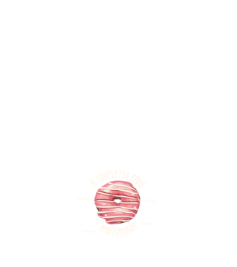 Anatomy of a perfect donut lght minta fehér pólón