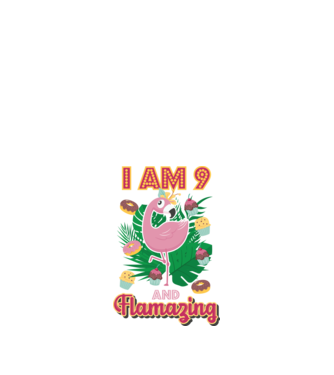 FLAMAZING SZÜLINAPOS 9 éves minta fehér pólón