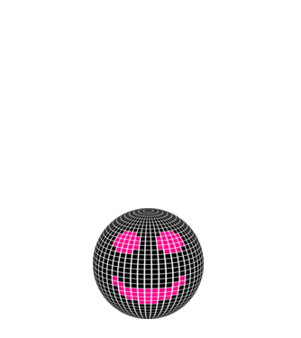 Disco Smile minta fehér pólón