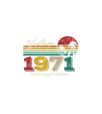 vintage 50 éve vagyok tökéletes minta fehér pólón