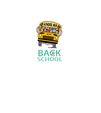 Back to school bus minta fekete pólón