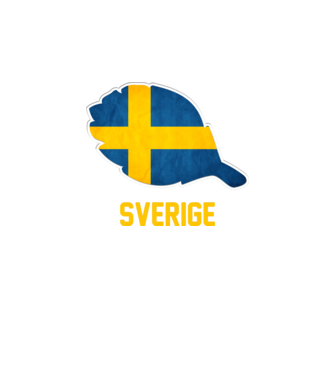 Svéd zászló minta fehér pólón