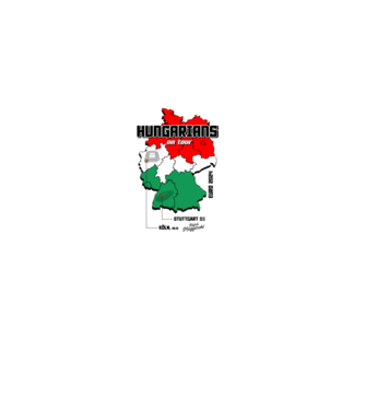 Futball EB 2024 HUNGARIANS ON TOUR fehér alapra minta fehér pólón