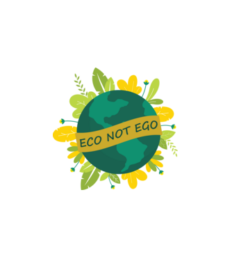 ECO NOT EGO minta fehér pólón