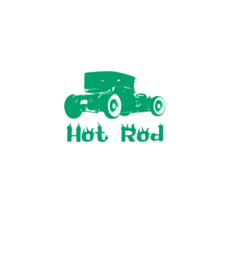 Hot rod 06 minta fehér pólón