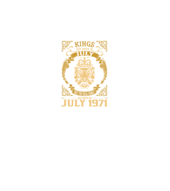 Oroszlános szülinapos 1971 JÚLIUS minta fekete pólón