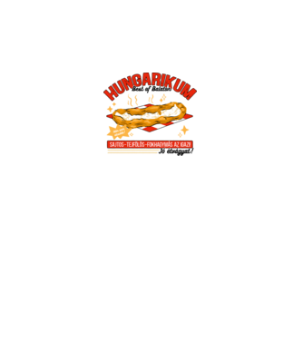 Lángos Hungarikum minta fehér pólón