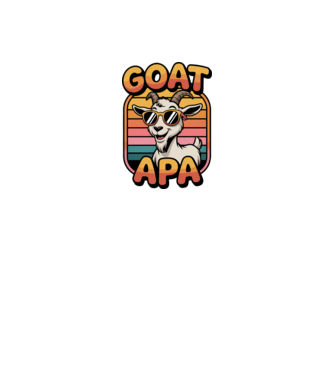 Goat Apa minta fehér pólón