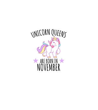 Unicorn queens are born in - November minta világoskék pólón