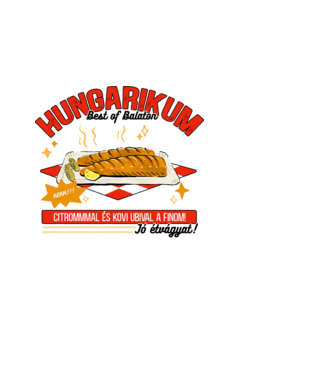 Hekk Hungarikum minta fekete pólón